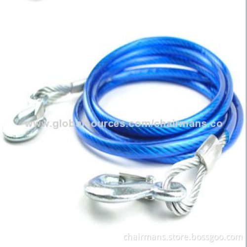 Auto-steel Towing Rope, 1-30-ton, 2-5 Meters, Other Kinds Can be Customized and Available